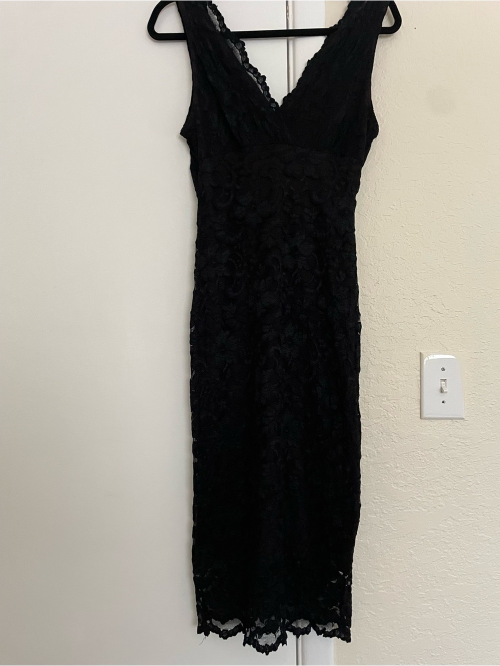 Mica black fully lined lace dress